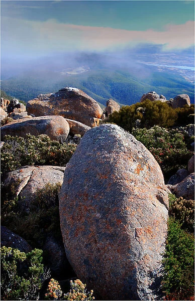Boulders on mount Wellington, Hobart, Tasmania, Australia