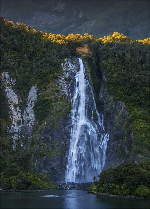 Framed Print : Bowen falls milford sound Framed Print : Bowen falls milford sound