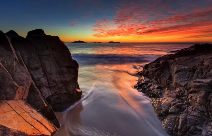 Framed Print : Box Beach sunrise Framed Print : Box Beach sunrise