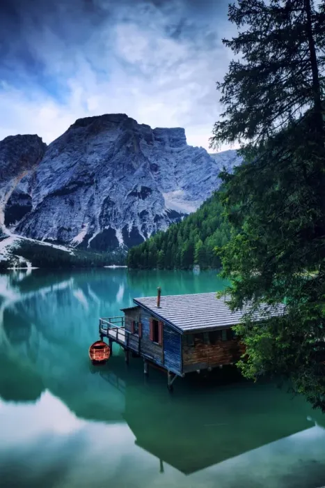 Framed Print : Braies lake Framed Print : Braies lake