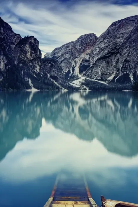 Framed Print : Braies lake
