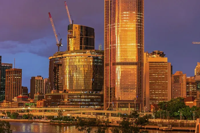 Framed Print : Brisbane city buildings at dusk Framed Print : Brisbane city buildings at dusk
