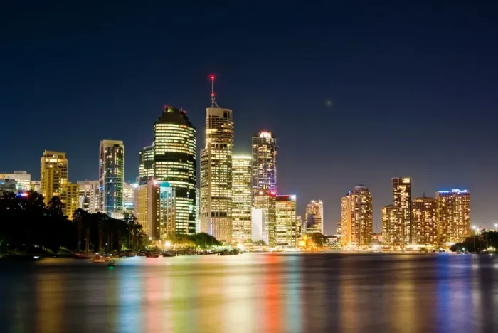 Framed Print : Brisbane city from Kangaroo Point
