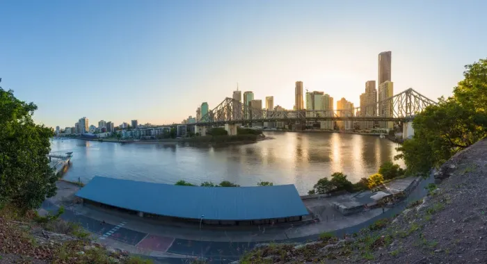 Framed Print : Brisbane city and story bridge during sunset Framed Print : Brisbane city and story bridge during sunset