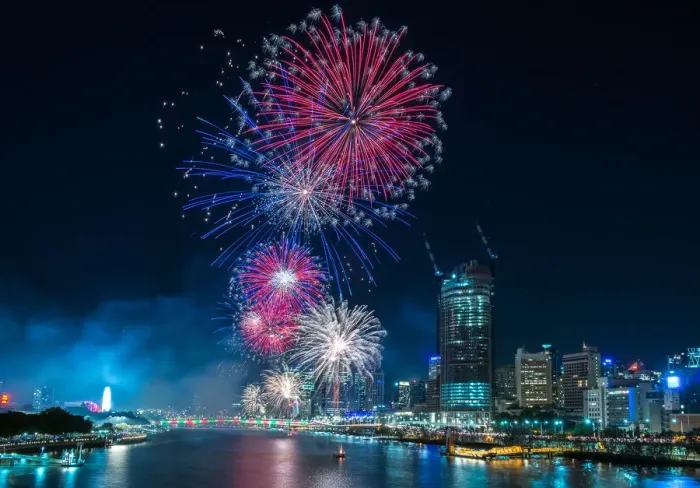 Framed Print : Brisbane firework