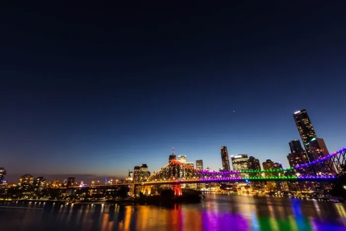 Framed Print : Brisbane by night