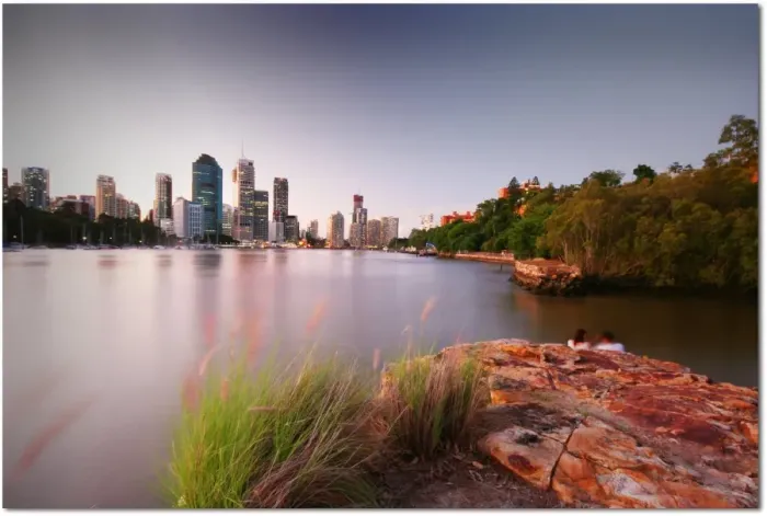 Framed Print : Brisbane River from Kangaroo Cliffs Framed Print : Brisbane River from Kangaroo Cliffs