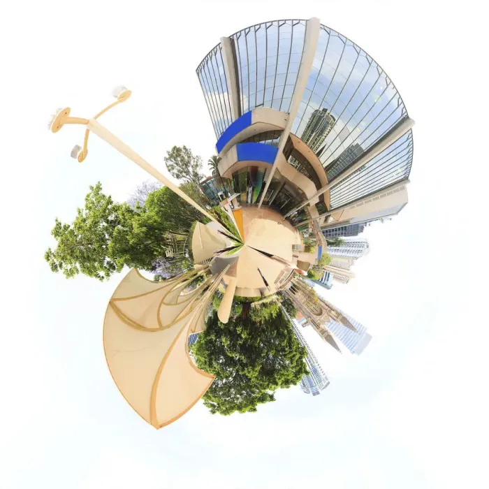 Framed Print : Brisbane Skyline 360 Degree View