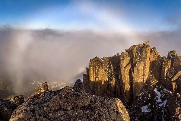 Brocken spectre on the top of Mount Pilion East
