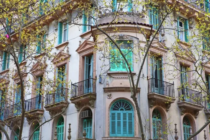 Framed Print : Building facade, Montevideo, Uruguay