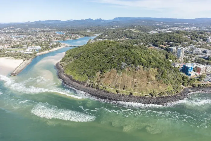 Framed Print : Burleigh Headland Aerial View Framed Print : Burleigh Headland Aerial View