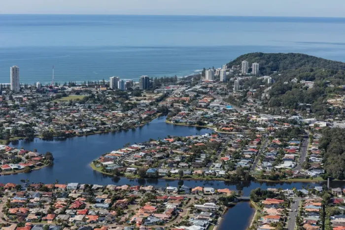Framed Print : Burleigh Headland, Gold Coast, Aerial Framed Print : Burleigh Headland, Gold Coast, Aerial