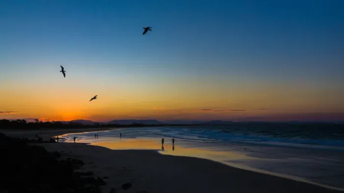 Framed Print : Byron Bay, Australia, in blue hour