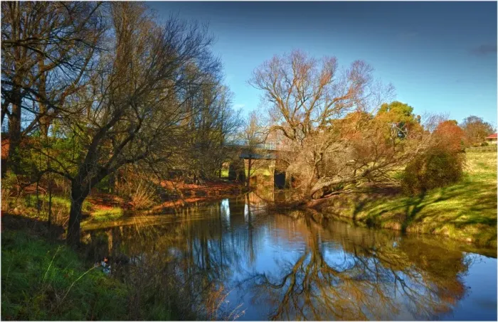 Framed Print : The Campaspe river near Kyneton, Central Victoria, Australia