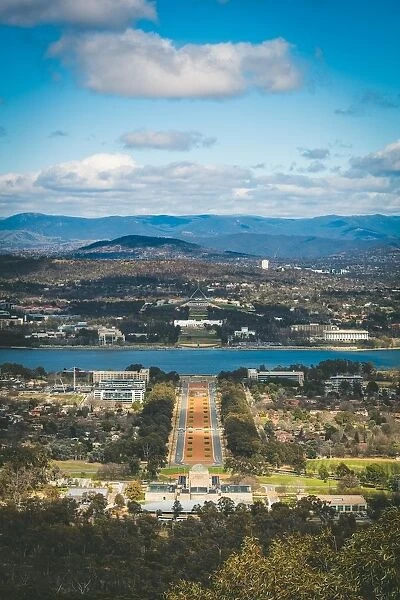 Canberra. View from lookout above Canberra, ACT
