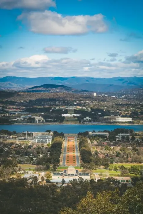 Framed Print : Canberra. View from lookout above Canberra, ACT Framed Print : Canberra. View from lookout above Canberra, ACT