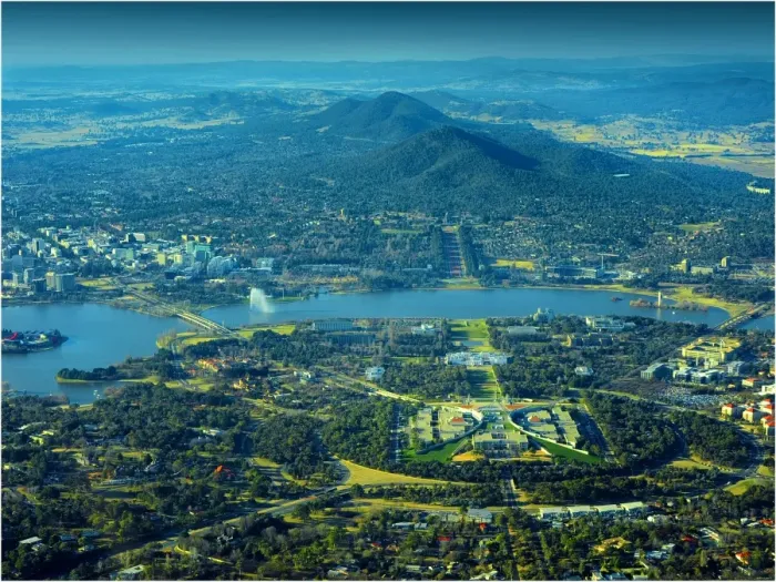 Framed Print : Canberra aerial Framed Print : Canberra aerial