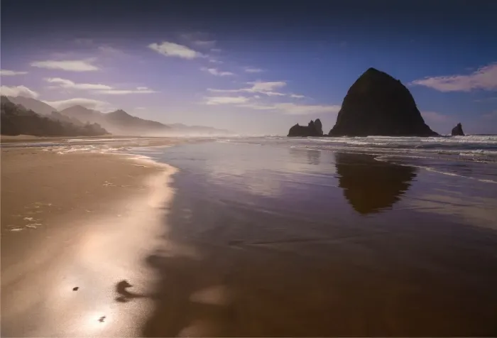 Framed Print : Cannon beach, Oregon coastline, United States