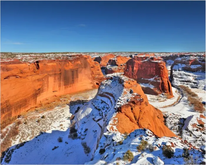 Framed Print : Canyon De-Chelly in winter, Arizona, south western United States of America