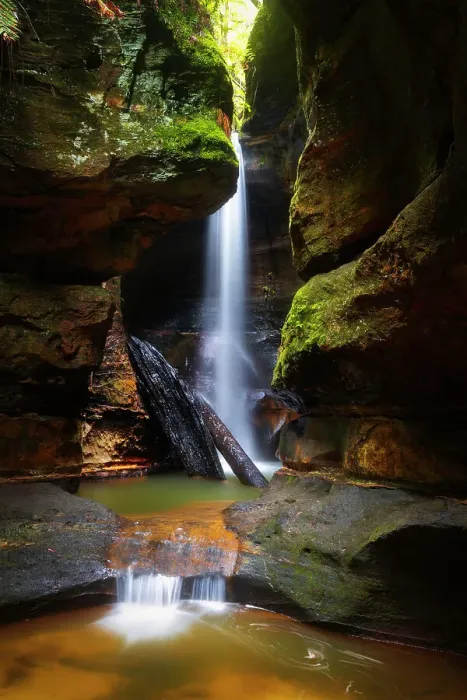 Framed Print : Canyon waterfall