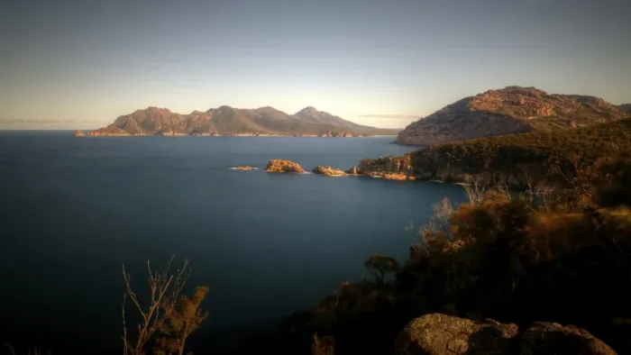 Framed Print : Cape Tourville view of Wineglass bay Framed Print : Cape Tourville view of Wineglass bay