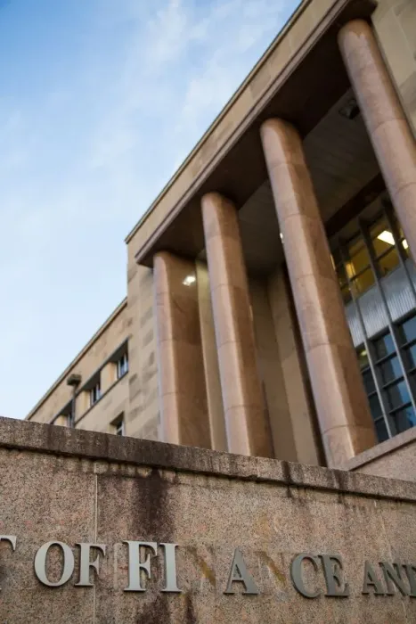 Framed Print : Capitols. Department of Finance and Deregulation in Canberra, Australia