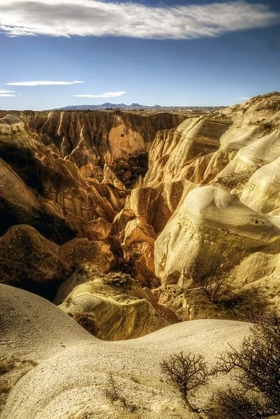 Cappadocia sandstone canyon colourful formations