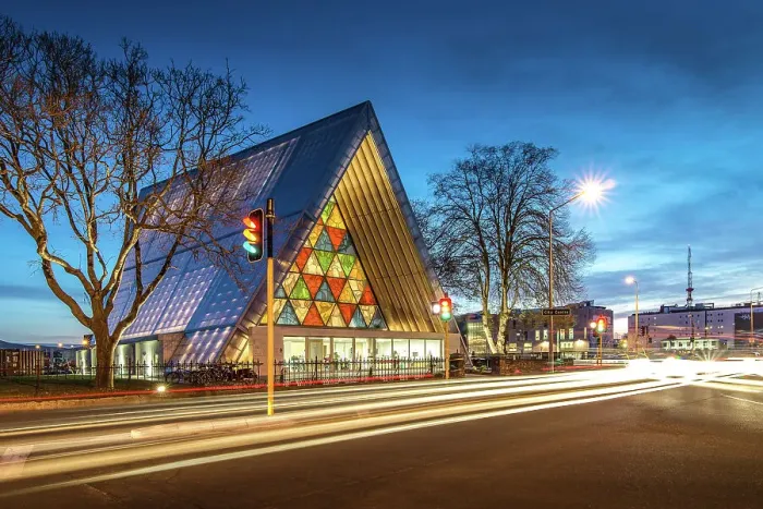 Framed Print : Cardboard cathedral in Christchurch, New Zealand