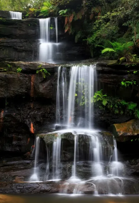 Framed Print : Cascading Waterfall