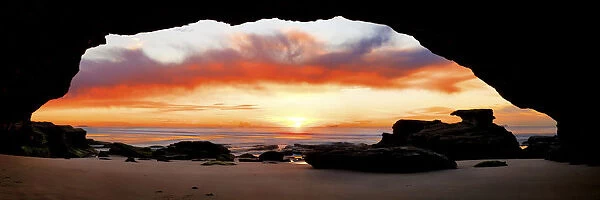 caves beach at sunrise