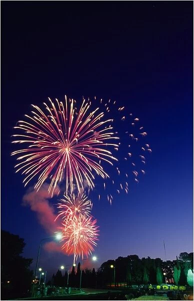 Celebratory Fireworks in Canberra, ACT, Australia
