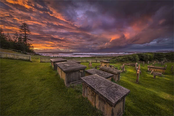 A cemetery Dawn