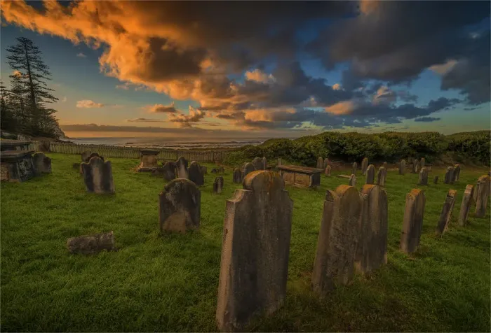 Framed Print : Cemetery dawn