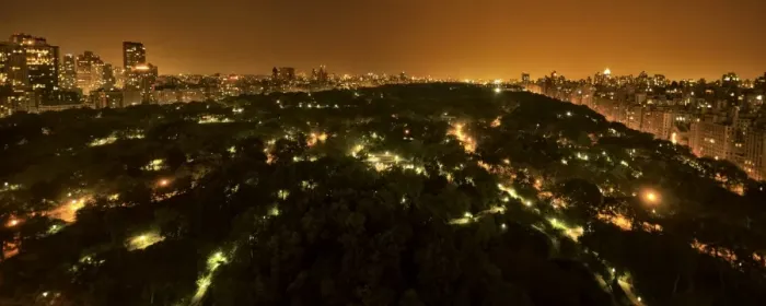 Framed Print : Central Park at night