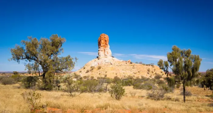 Framed Print : Chambers Pillar in outback Australia Framed Print : Chambers Pillar in outback Australia