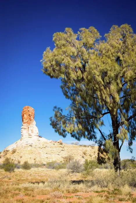 Framed Print : Chambers Pillar in outback Northern Territory