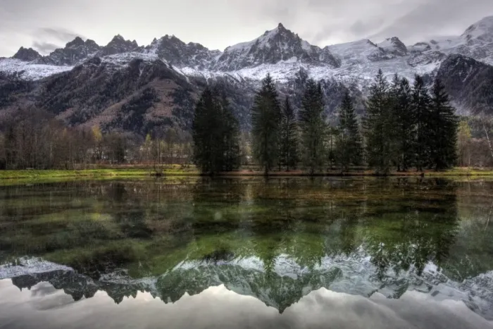 Framed Print : Chamonix Alps reflections