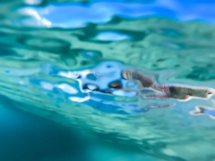 Framed Print : Chasing Clarity underneath the wave in the clear ocean waters