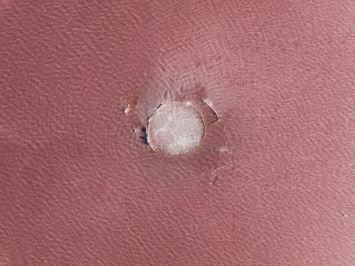 Framed Print : Circular hole in Lake Bumbunga shot from a overhead perspective, South Australia, Australia Framed Print : Circular hole in Lake Bumbunga shot from a overhead perspective, South Australia, Australia