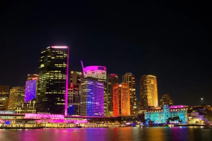 Framed Print : Circular Quay at Night, Sydney, Australia Framed Print : Circular Quay at Night, Sydney, Australia
