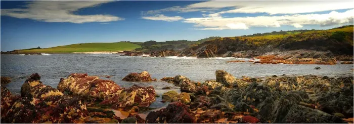 Framed Print : City of Melbourne Bay, named after a shipwreck, is a beautiful small cove on the Eastern coastline of King Island, Bass Strait, Tasmania Framed Print : City of Melbourne Bay, named after a shipwreck, is a beautiful small cove on the Eastern coastline of King Island, Bass Strait, Tasmania