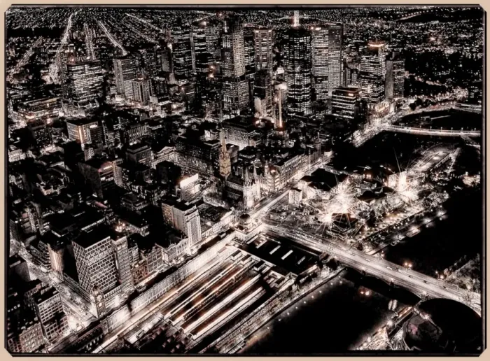 Framed Print : City night lights