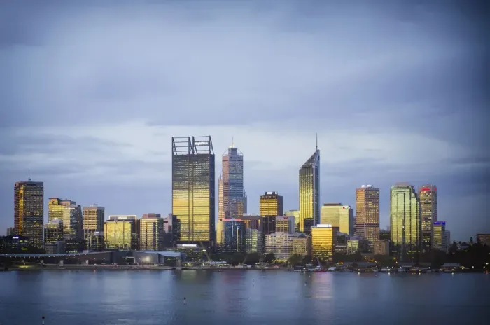 Framed Print : City skyline, Perth, Western Australia, Australia