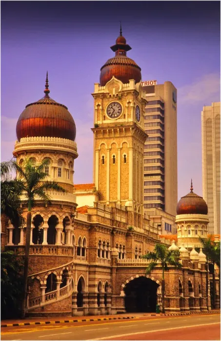 Framed Print : City view and the historic railway station, Kuala Lumpur, Malaysia
