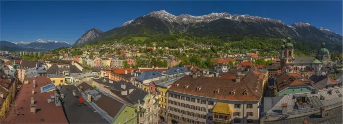 Framed Print : City view of Innsbruk, in the alpine region of Tyrol, Austria Framed Print : City view of Innsbruk, in the alpine region of Tyrol, Austria