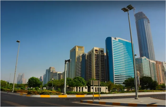 Framed Print : A cityscape from Abu Dhabi, united Arab Emirates