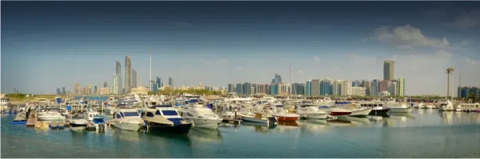 Framed Print : A cityscape from Abu Dhabi, united Arab Emirates