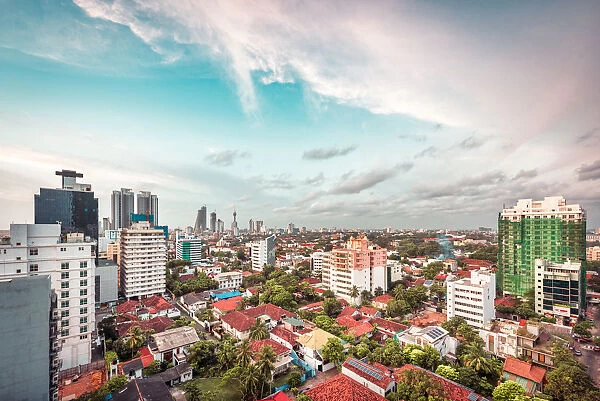 Cityscape of the Downtown district of Colombo, Sri Lanka