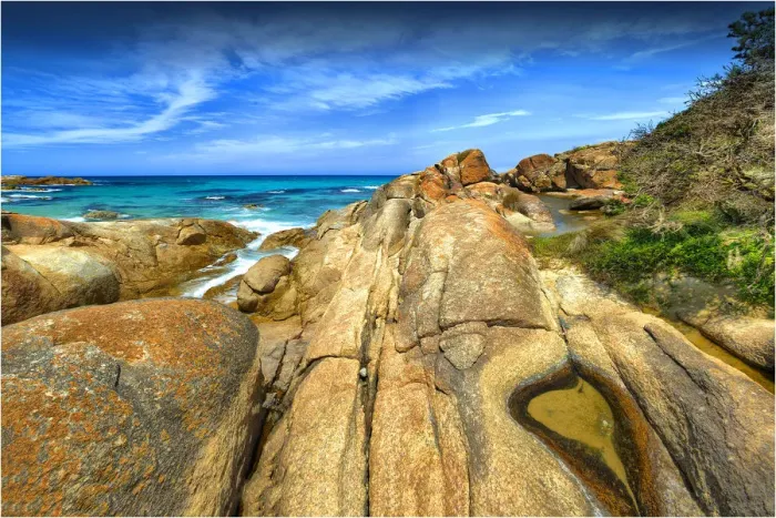Framed Print : Clinton rocks, in the Croajigalong national park, east Gippsland, Victoria, Australia