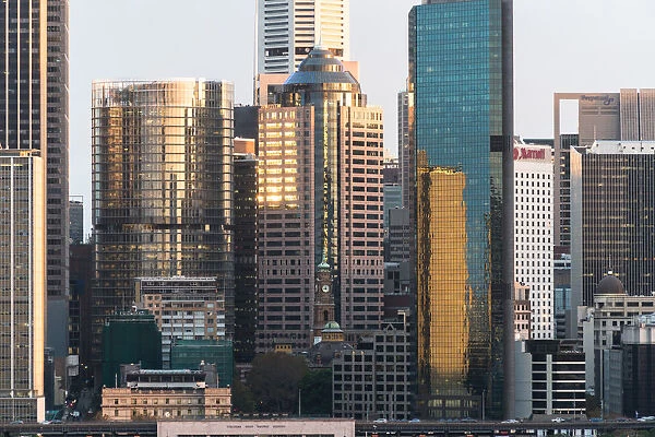 Close up view of the skyscraper in Sydney business district in Australia